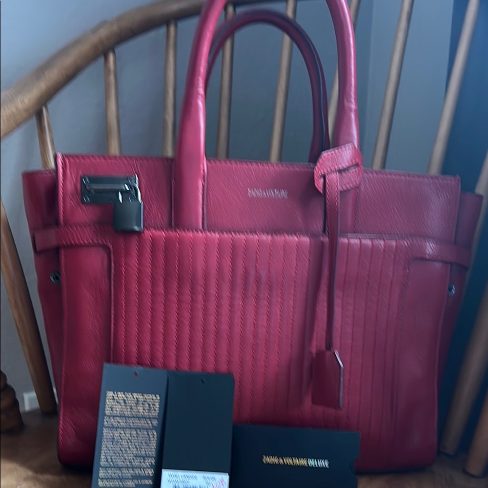 Zadig & Voltaire  - Candide Red Leather Tote Bag